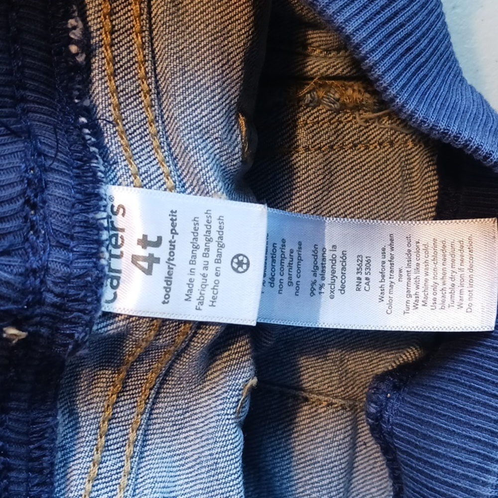 4T Boys Toddler Blue Jeans, Lot of 2, Carter's and RUUM #eshopchicago - Picture 4 of 7